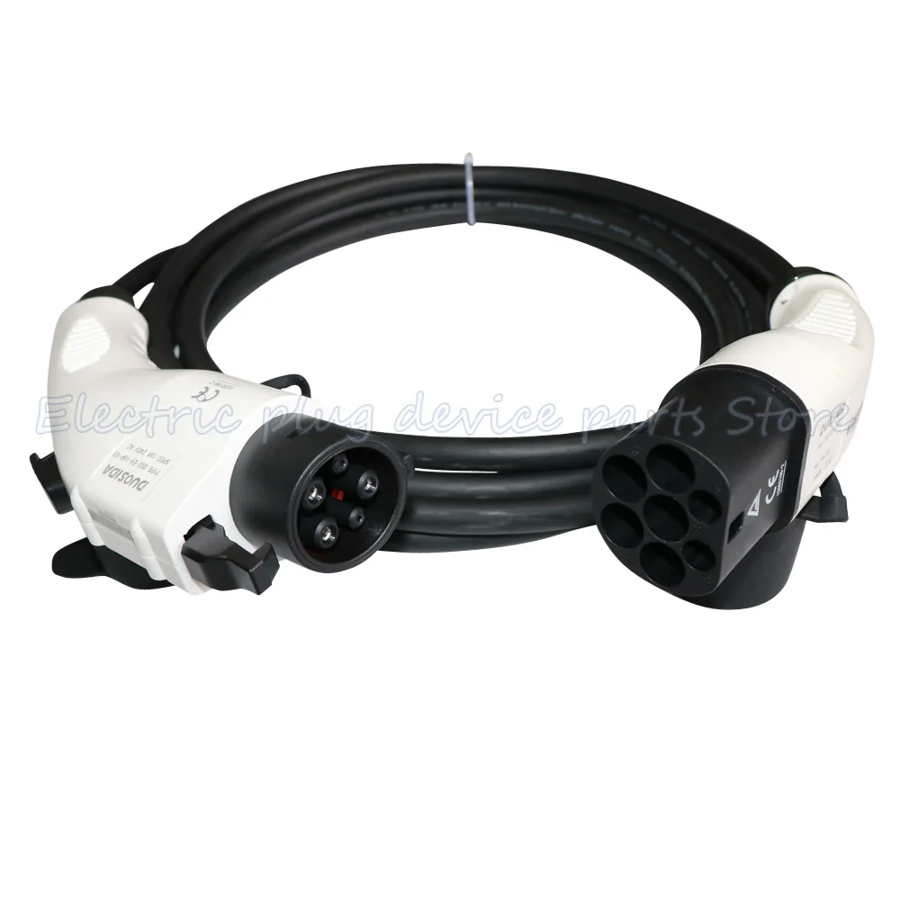 16A SAE J1772 до IEC 62196-2 Тип 1-Тип 2 EV Зарядка для электромобиля зарядная станция 5 м