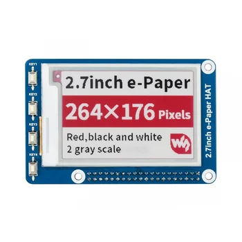 

Waveshare 2.7inch E-Ink display HAT for Raspberry Pi 2B/3B/3B+/Zero/Zero W red/black/white three colors e-paper SPI interface