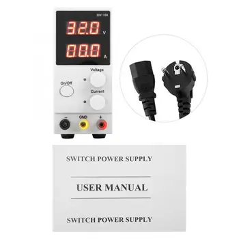 

0-30V 0-10A Output Adjustable Digital Switch DC Power Supply with 3LED Display 100-240V EU Plug Hot sale