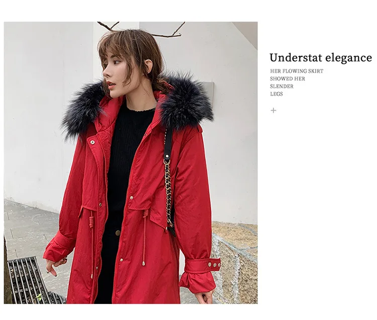 Winter jacket women Overcoming Long-style Warm Coat Knee-Crossing Korean Edition Thicker, Loose and Slender Down Cotton Clothe
