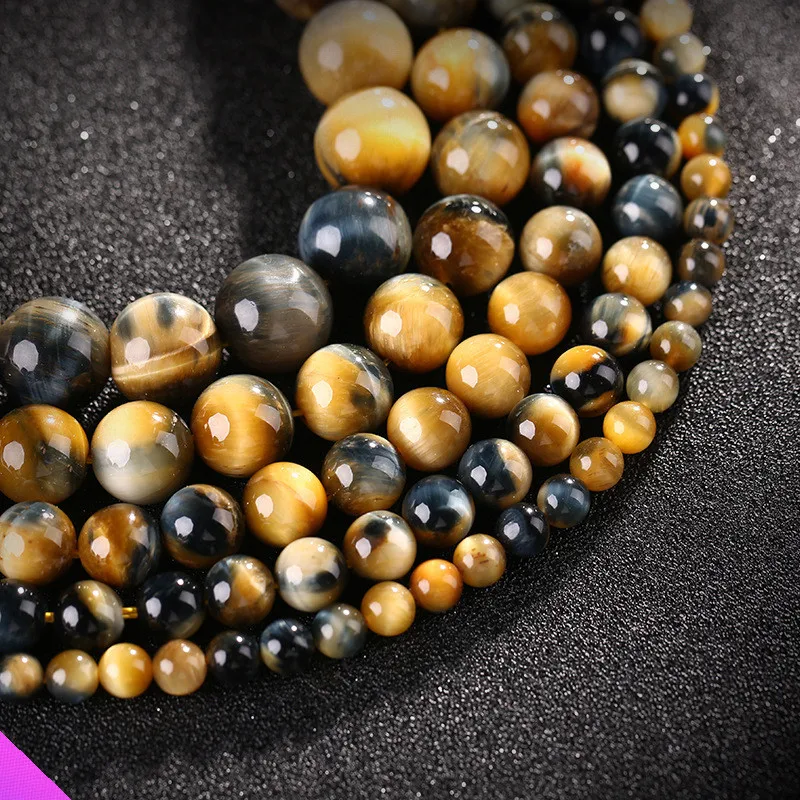 

Wholesale 10 Fantasy Colorful Tiger Eye Bracelets Natural Energy Stone Elastic Bracelets Men and Women Semi-precious Stones