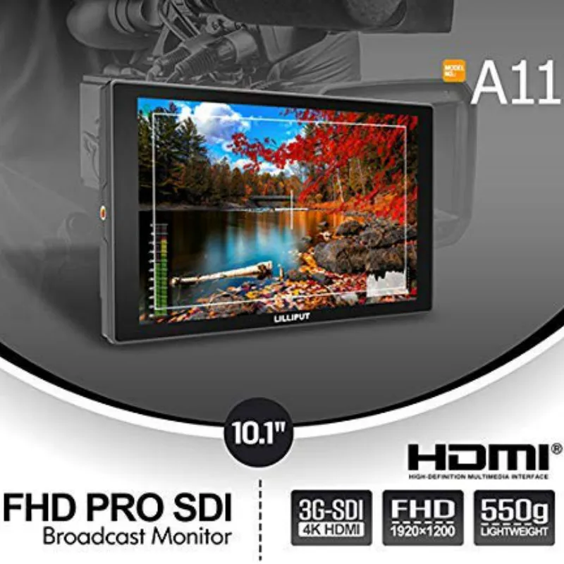 LILLIPUT A11 10," 4 K монитор камеры HDMI 3G-SDI выход петли 1920x1200 разрешение Full HD для Canon Nikon sony Fujifilm