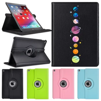 

Planet Line For iPad Pro 12 9 Funda 360° Rotating Leather Stand Protective Cover iPad 7th Generation Case Mini 1 2 3 Coque Air 3