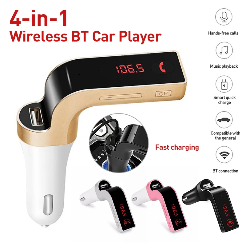 Victsing G7 Bluetooth fm-передатчик автомобильное зарядное устройство автомобильный комплект fm-передатчик USB зарядное устройство адаптер MP3-плеер ЖК-дисплей автомобильные аксессуары