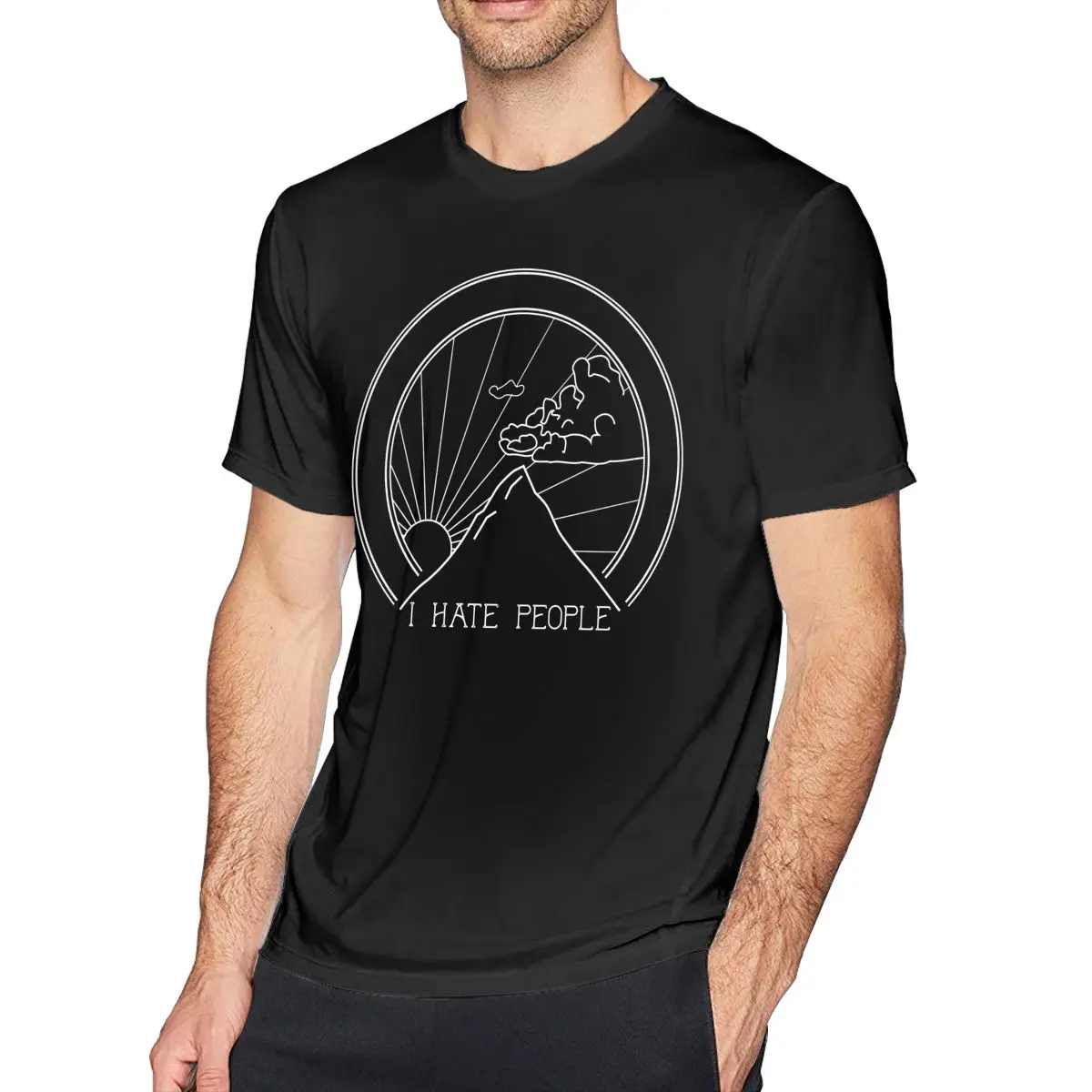 

I Hate People T Shirt I HATE PEOPLE T-Shirt Print Short Sleeve Tee Shirt 5x Men Funny 100 Cotton Basic Tshirt