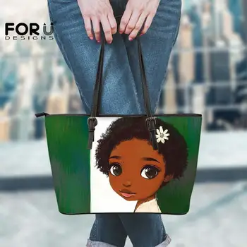 

FORUDESIGNS Tote Bags For Women Leather Totebag Korea Simple Cute South Africa Girls Print Handbag Green/Lilac Function Hand Bag