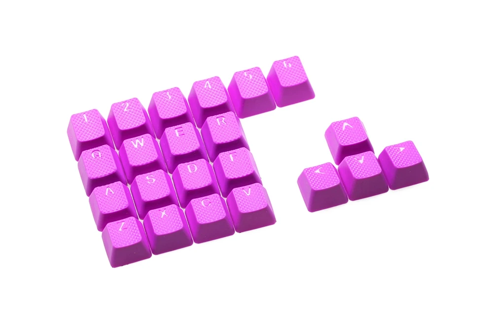 Taihao-conjunto de Borracha e Teclado de Borracha para Jogos Double-shot Cereja mx Perfil Oem 22 Teclas Magenta Roxo Neon Verde Amarelo Azul Claro - Imagem 5