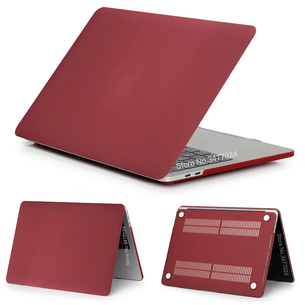Wine red-Matte Матовый или прозрачный чехол для ноутбука Macbook Pro retina Air 11 12 13 15, для mac Air 13 A1466 A1932, чехол pro 13,3 15 - Цвет: Wine red-Matte