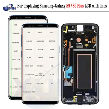

For Samsung S9 LCD Display Touch G960 G965 LCD Display For Samsung S9 Plus LCD band line display mobile phone defective screen