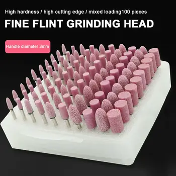 

100pc Abrasive Stone Points Electric Grinder Accessories Polishing Grinding Head Wheel Tool For Rotary Tool