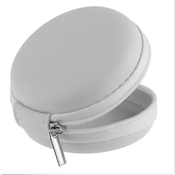 

White Waterproof Desk Clip Holder Storage EVA Earphone Wire Box(Without Earphone) Zipper Data Line Cables Box On Sale