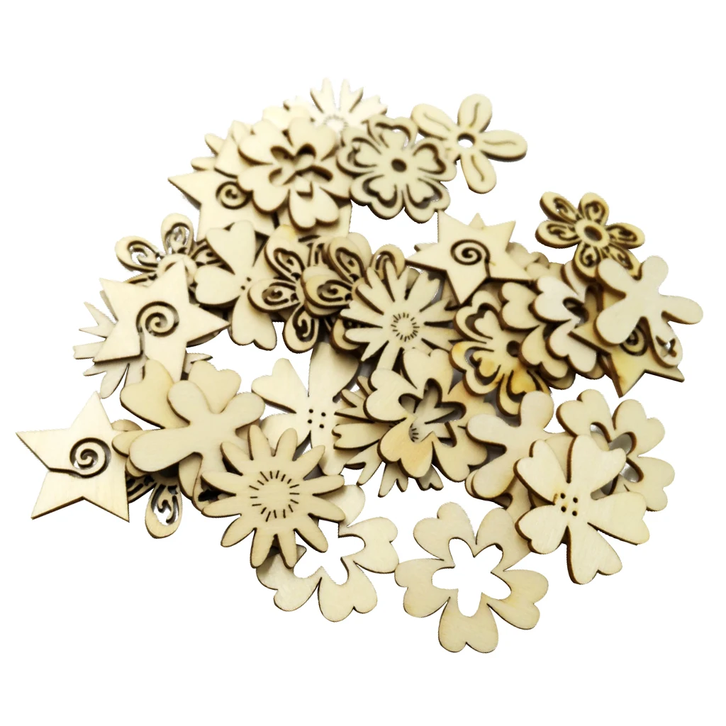 Decoration not MDF Wooden Hearts Shape Embellishments Tags Craft Shape 