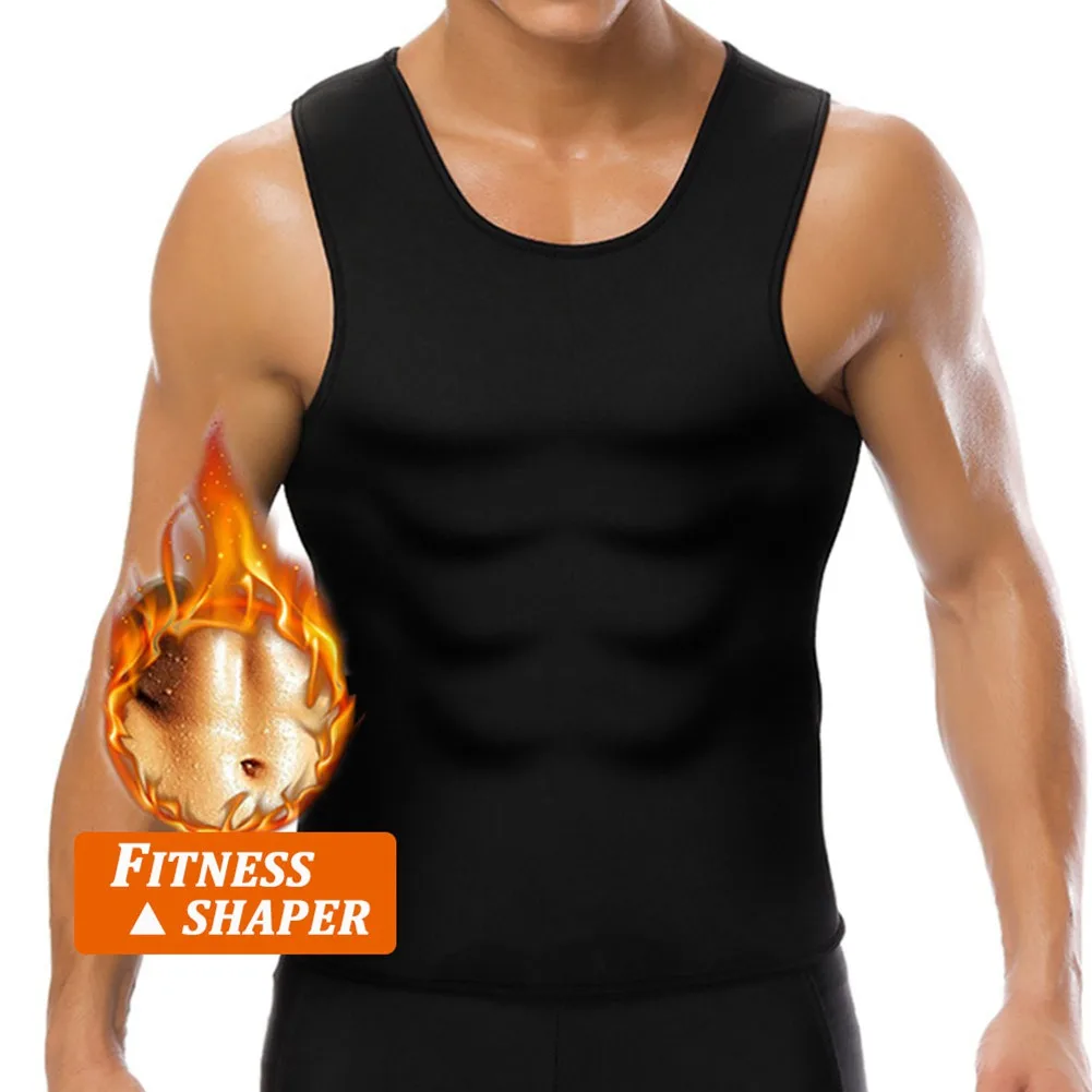 

New Men Sweat Body Shaper Waist Trainer Slimming Corset Top Shirt Workout Fat Burner Thermo Sauna Pants Weight Loss Vest Strap