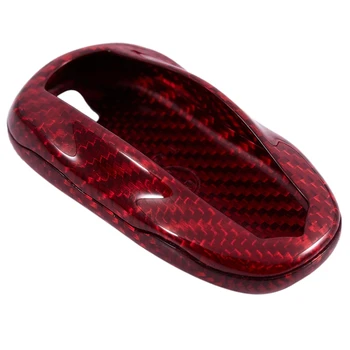 

Premium Real Carbon Fiber Red Case Cover Fit for TESLA MODEL S 2012-18 Models Key Fob Remote