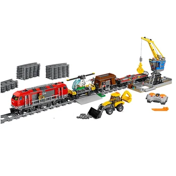 

Model building toy Compatible with Building brick Train 60098 02009 1033pcs Block city Train Rail Train Engineering Vehicle toy