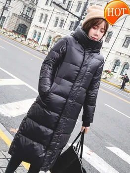 

Jacket Duck Down Woman Hooded Winter Jacket Women Clothes 2020 Korean Long Coat Female Warm Parka Chaqueta Mujer MY3373