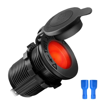 

120W 12V Car Cigarette Lighter Socket Universal Motorcycle Truck VANBoat Waterproof For Charger Air compressor Vacuum cleaner