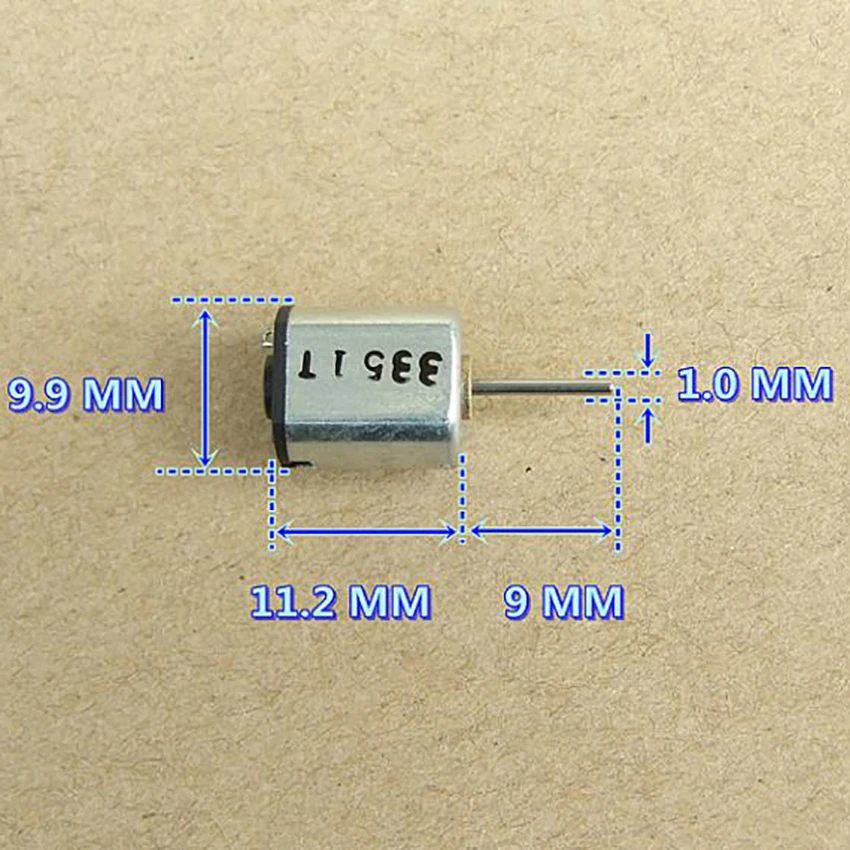 Прецизионный микро мотор с металлической щеткой DC 5V 32000 rpm M10 мотор мини-мотор для модели Сделай Сам выходной вал диаметром 1 мм, Длина 9 мм