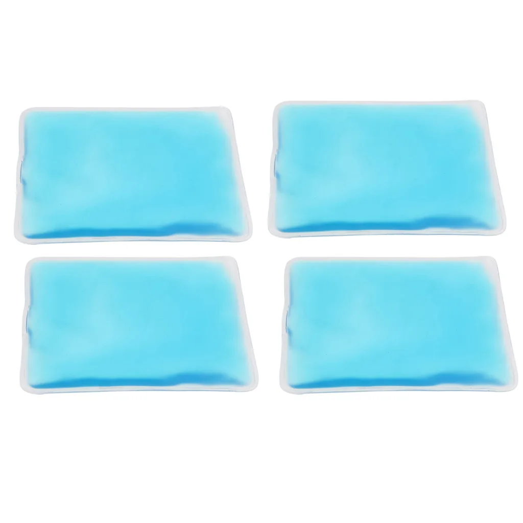 4 Pieces Instant Hot & Cold Packs - 10x8 cm - Reusable Gel Beads Ice Packs & Hot Packs for Body Pain, Face, Puffy Eyes