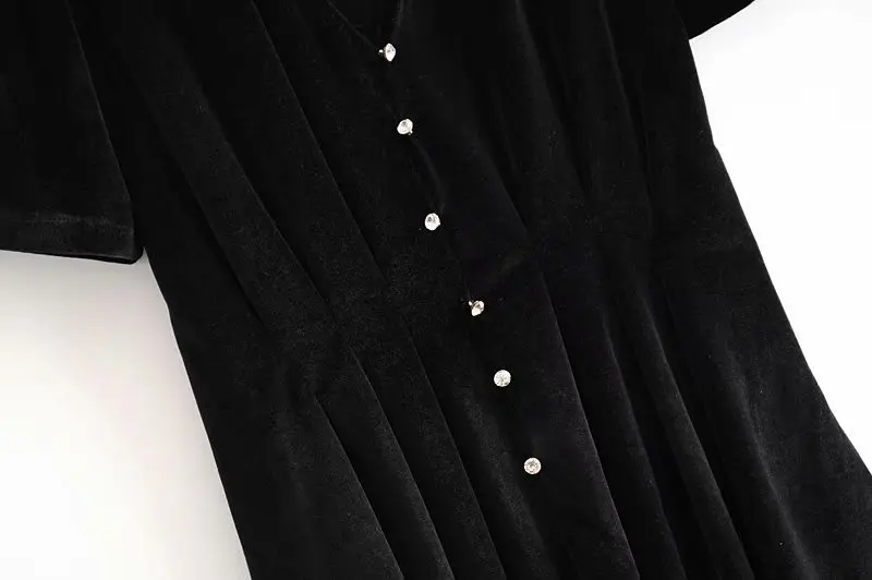 AAZZ50-9491 Европейское и американское модное бархатное мини-платье