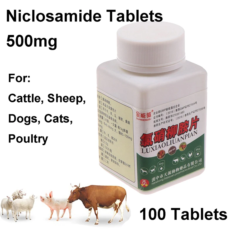 Pastillas De Niclosamide, 500mg, 100 comprimidos