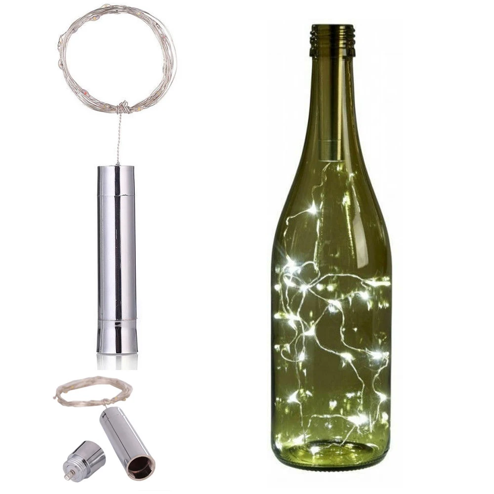 Cork Shaped 10/15/20 LED String Fairy Night Light Wine Bottle Lamp With Battery 