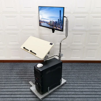 

folding lift table lazy table simple computer table mobile lift bracket is connected to the bedside table computer table