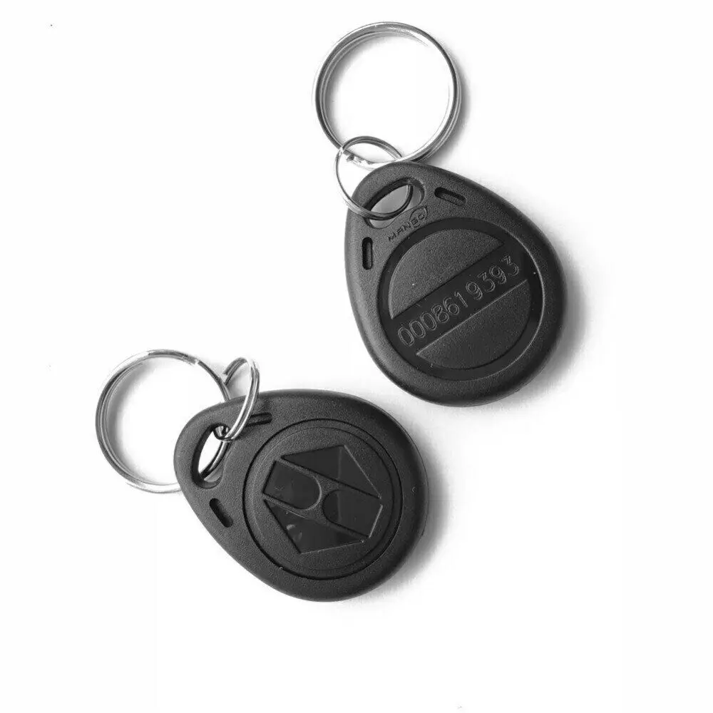 100 шт. черные Брелоки для ключей жетон брелок 125 кГц RFID EM4100 TK4100 идентификатор