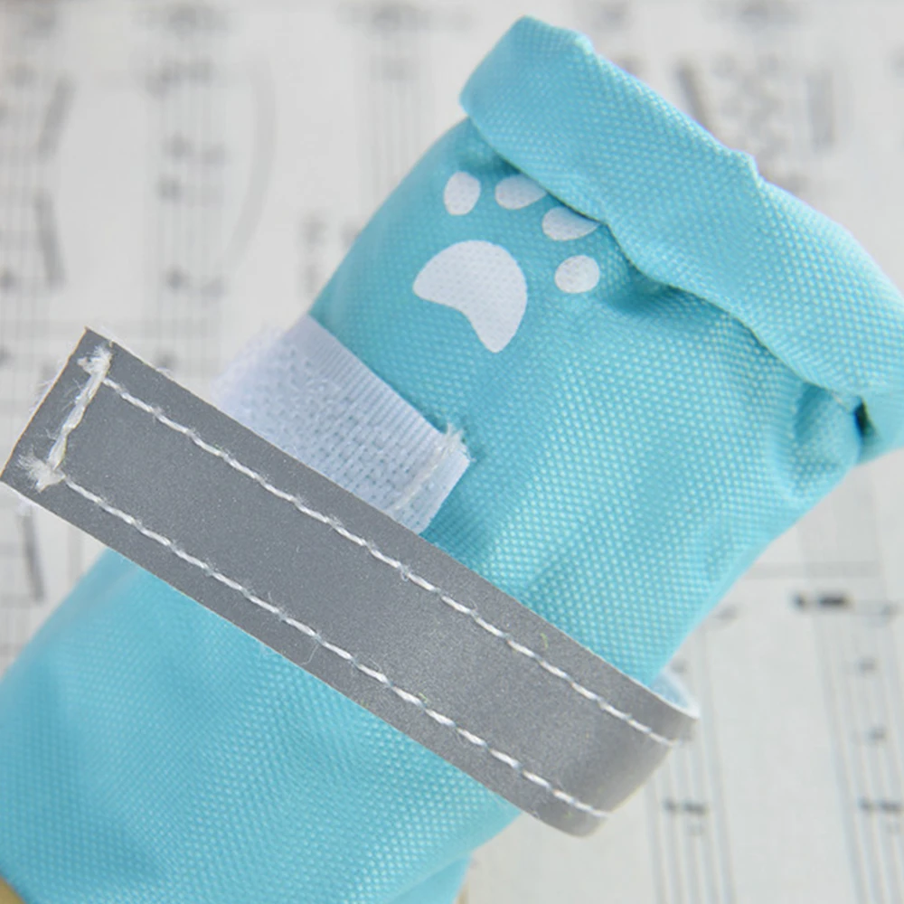 4 шт. собака резиновые ботинки кота собаки любимчика Теплая водонепроницаемая обувь для снега, уличные, на каждый день; противоскользящая подошва; Водонепроницаемая Обувь для больших для средних и мелких собак