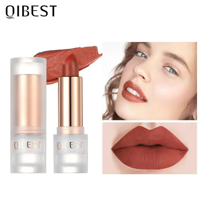 QIBEST NEWEST Lipstick Lip Makeup Lipstick Matte 11Colors Lipstick Waterproof Long Lasting Lipstick Velvet Lipstick Cosmetics
