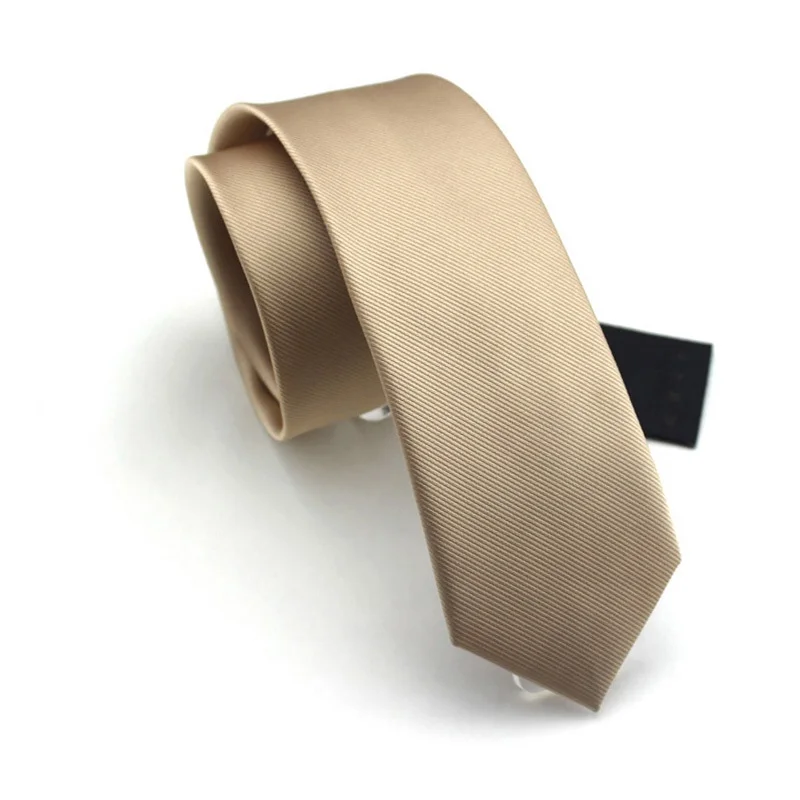 Высокое качество 2019 новые дизайнерские бренды модные деловые повседневные 6 см тонкие галстуки для мужчин галстук сплошной цвет золотой с