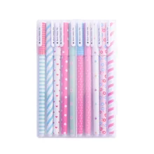 10 шт черные чернильные ручки классический цветок звездная звезда Шариковая ручка для письма подписи канцелярские принадлежности офисные школьные принадлежности A6366