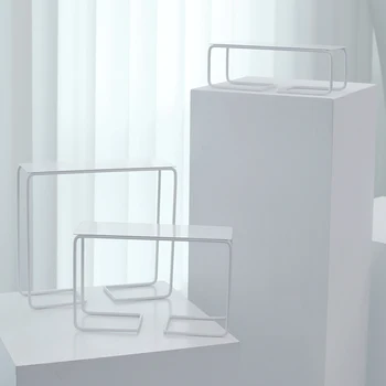 

SWEETGO Gold Cupcake Stand White Storage Racks 1piece Metal Iron Tableware party Supplier Home Decoration Kitchen Dinner Bar