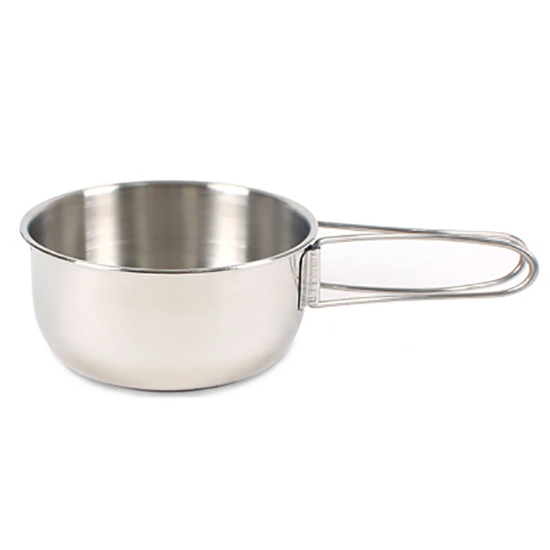 Outdoor combination tableware stainless steel 4 piece set steel bowl camping hiking travel fishing picnic 500ml