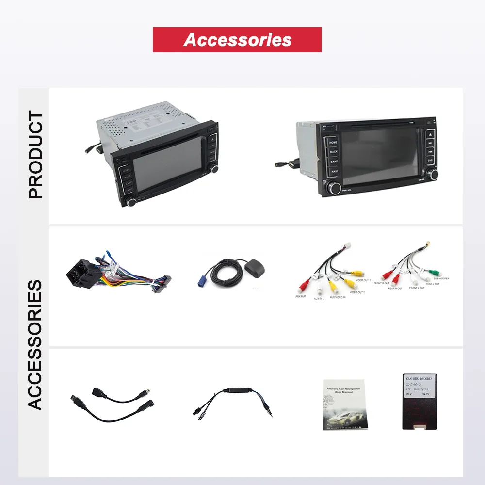 BONROAD Android 9 0 автомобильный DVD мультимедийный плеер для Volkswagen forTouareg GPS навигация