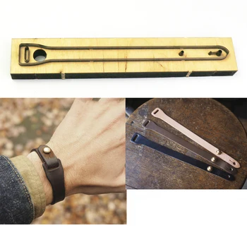 

DIY leather craft bracelet die cutting knife mold metal hollowed punch tool pattern 24x240mm
