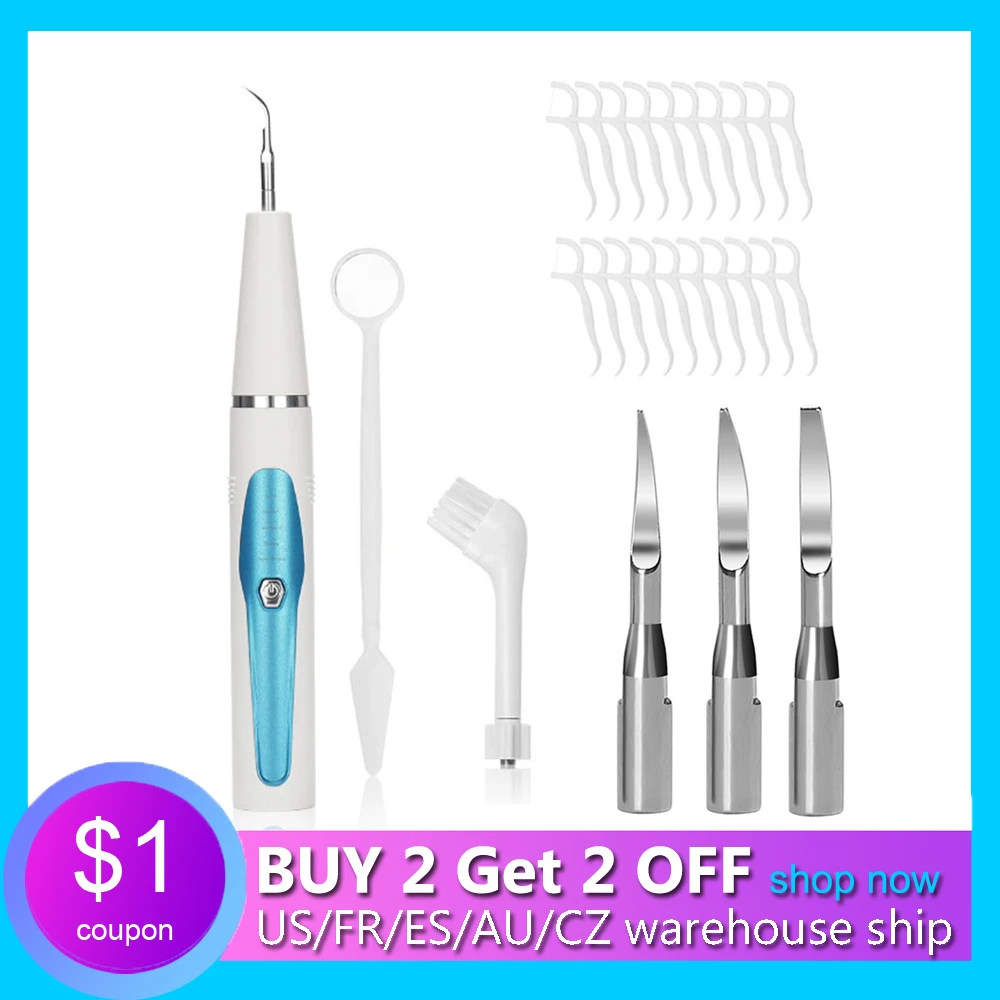 

Ultrasonic Sonic Dental Scaler Electric Tooth Cleaner Rechargeable Teeth Whitening Cleaning Calculus Remover Oral Dentist Tool