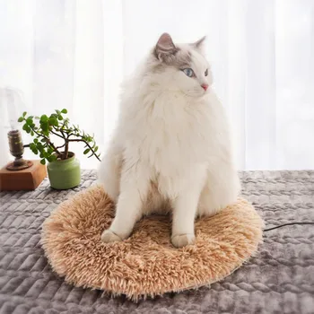 

Cat Mats Heated Pad Electric Heating Bed Cushion Pet Warmer Mat Dogs USB Rechargeable Round Sleeping Pad11