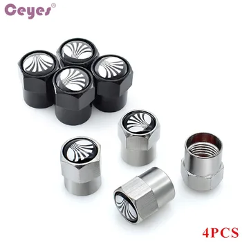 

4pcs Car Sticker Valve Caps Wheel Tire Tyre Stem Cover For Daewoo matiez lanos damas nubira pot tico cielo Auto Accessories