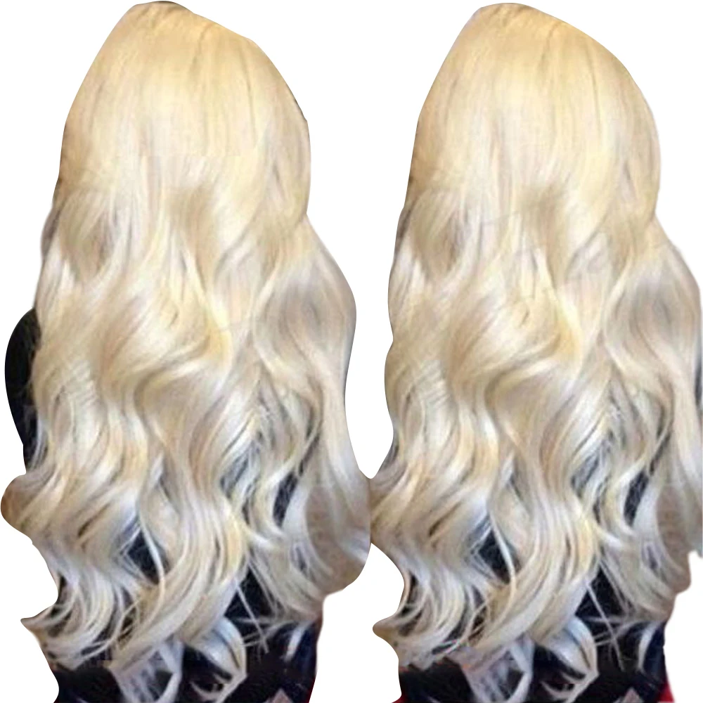 

QT 613 Honey Blonde Color Remy Brazilian Body Wave Lace Front Human Hair Wig Can Dye Ombre Frontal Wigs for Black Women