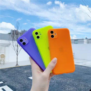 

Fluorescent Color Matte Phone Cases For iPhone 11 Pro MAX Soft Frosted Candy TPU Cover Case For iPhone 8 7 6 6S Plus X XS Max XR