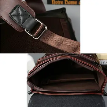

Men Retro Backpack PU Leather Rucksack Bags Waterproof 20L Capacity for Outdoor C90E