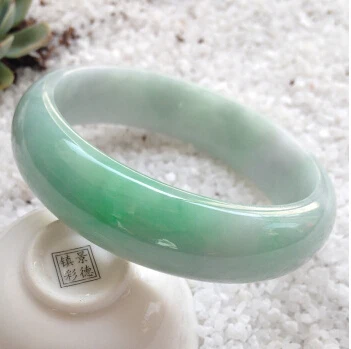 

zheru jewelry natural Burmese jade light green 54-64mm bracelet elegant princess jewelry send mother to girlfriend