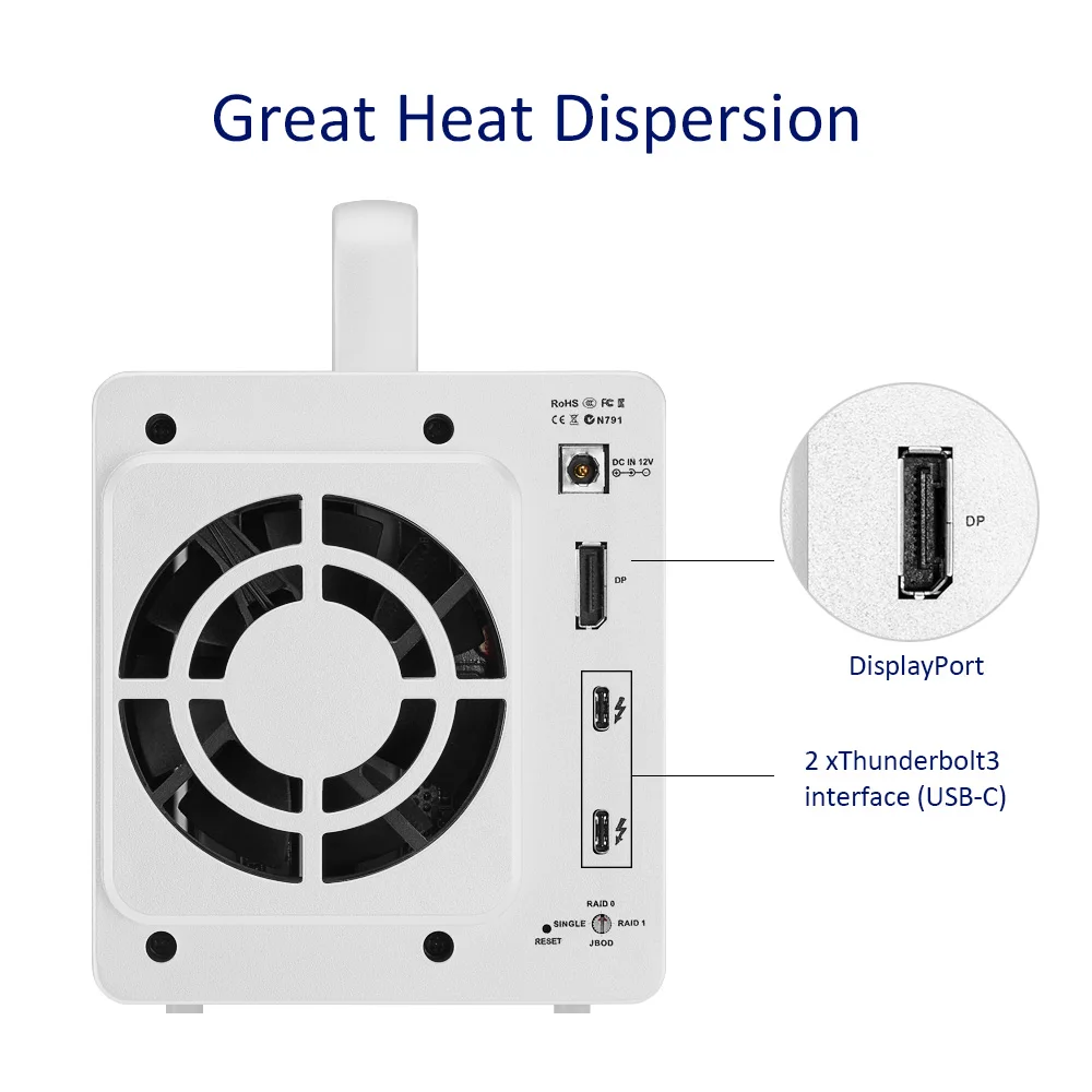 Terramaster td2 thunderbolt 3 professional-grade 2ベイ外付け