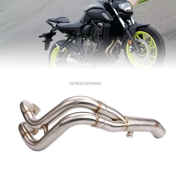 

Motorcycle Stainless Steel 51mm Exhaust Middle Pipe Slip-On Muffler Exhaust Modified Mid Link Pipe For Yamaha MT-07 FZ-07