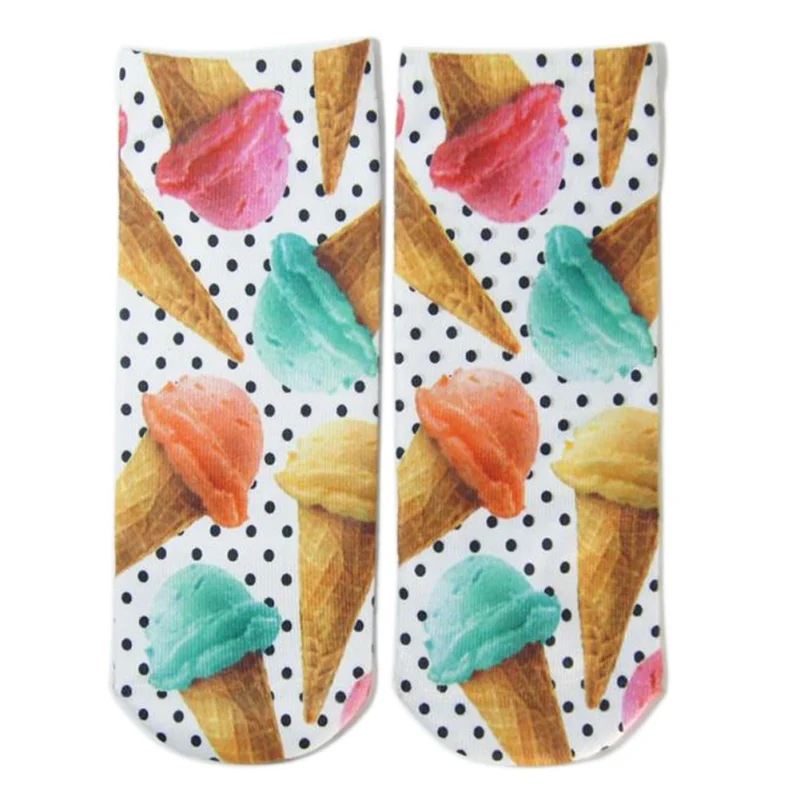3D мясные носки с расцветкой «Кости», носки-башмачки, различные узоры, индивидуальный удобный носок с изображением костей - Цвет: F