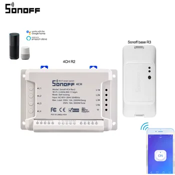 

Sonoff Smart Remote Control Wifi Switch Diy Timer Wireless Switch,Sonoff 2CH/4CH R2 Smart WiFi light Switch,Smart Home 10A/2200W