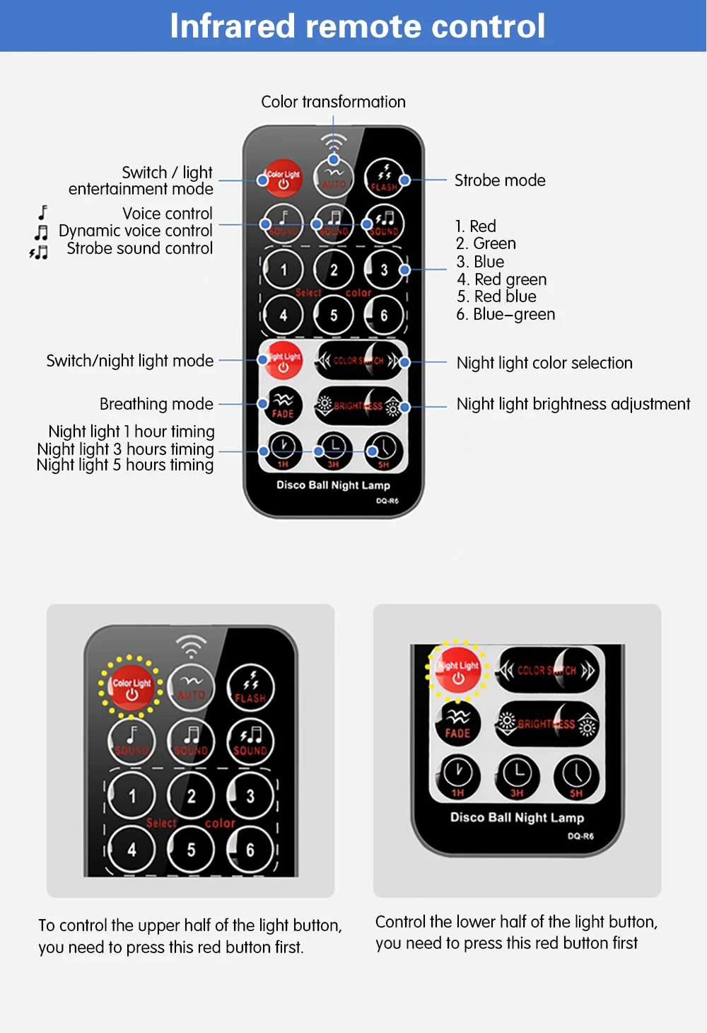 Портативный дискошар для диджея ночная лампа с RGB эффектом сценическое освещение