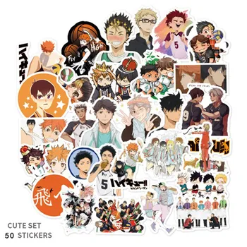 

50Pcs/Set Haikyuu!! Stickers Japanese Anime Sticker Volleyball for Decal on Guitar Suitcase Laptop Phone Fridge Motorcycle Car