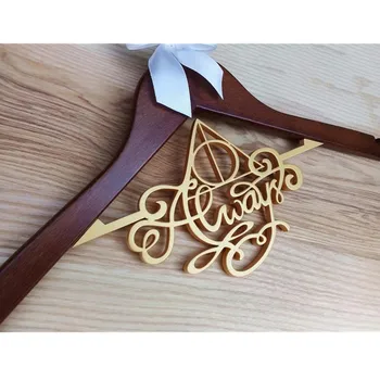 

Always bridal hanger personalised engraved wedding wood hangers Bridal dress hanger bride Bridesmaid gift laser cut coat hangers
